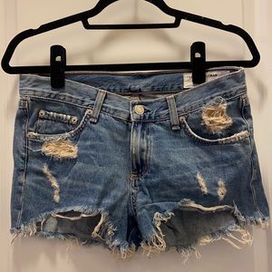 Rag and bone Winnie cut off denim shorts